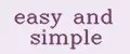 easy and simple