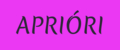 APRIÓRI