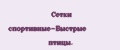 Сетки спортивные-Быстрые птицы.