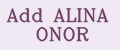 Add ALINA ONOR