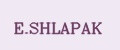 E.SHLAPAK