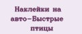 Наклейки на авто-Быстрые птицы