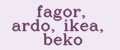 fagor, ardo, ikea, beko