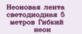Неоновая лента светодиодная 5 метров Гибкий неон