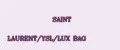 SAINT LAURENT/YSL/LUX BAG
