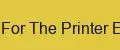 Ink For The Printer Elite