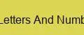 Sets Of Letters And Numbers One
