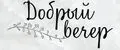 Добрый вечер