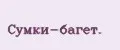 Сумки-багет.