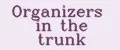 Organizers in the trunk