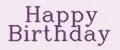 Happy Birthday