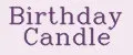 Birthday Candle