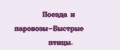 Поезда и паровозы-Быстрые птицы.