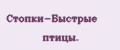 Стопки-Быстрые птицы.