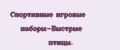 Спортивные игровые наборы-Быстрые птицы.