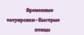 Временные татуировки-Быстрые птицы