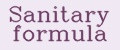 Sanitary formula