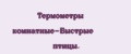 Термометры комнатные-Быстрые птицы.