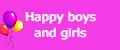 Happy boys and girls