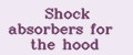 Shock absorbers for the hood