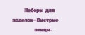Наборы для поделок-Быстрые птицы.