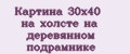Картина 30x40 на холсте на деревянном подрамнике