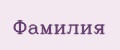 Фамилия